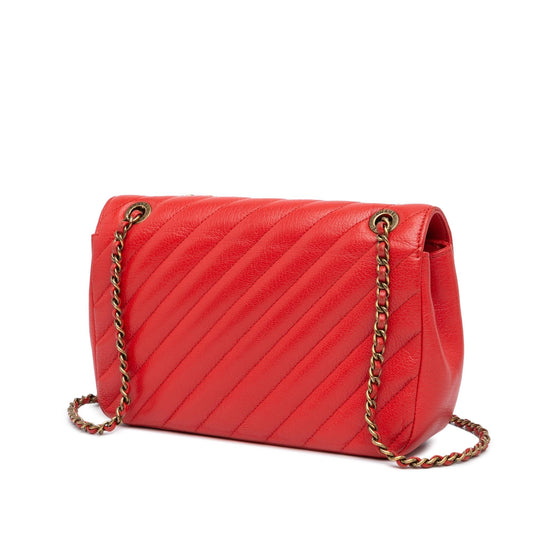 Chanel Small Diagonal Quilted Goatskin Flap Crossbody