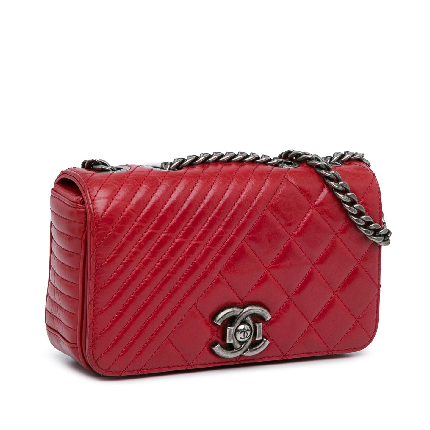 Chanel Small Glazed Calfskin Coco Boy Flap (SHG-1nxK54) Shoulder Bag