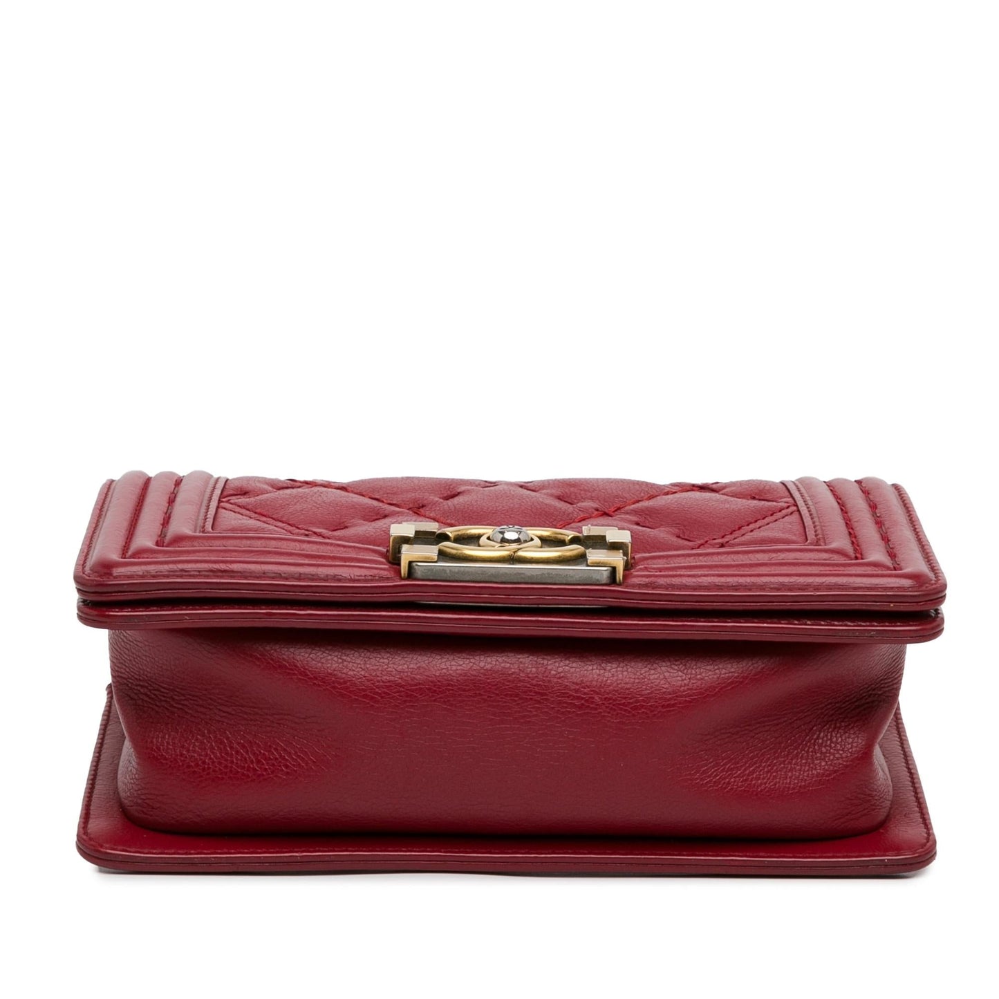 Chanel Small Grained Calfskin Boy Double Stitch Flap (SHG-5sJFKX) Crossbody