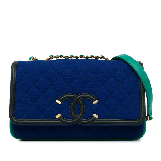 Chanel Small Jersey CC Filigree Flap (SHG-c5awaZ) Crossbody