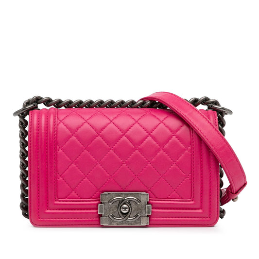 Chanel Small Lambskin Boy Flap (SHG-q4gnrk) Crossbody