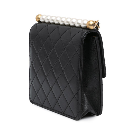 Chanel Small Lambskin Chic Pearls Flap Crossbody