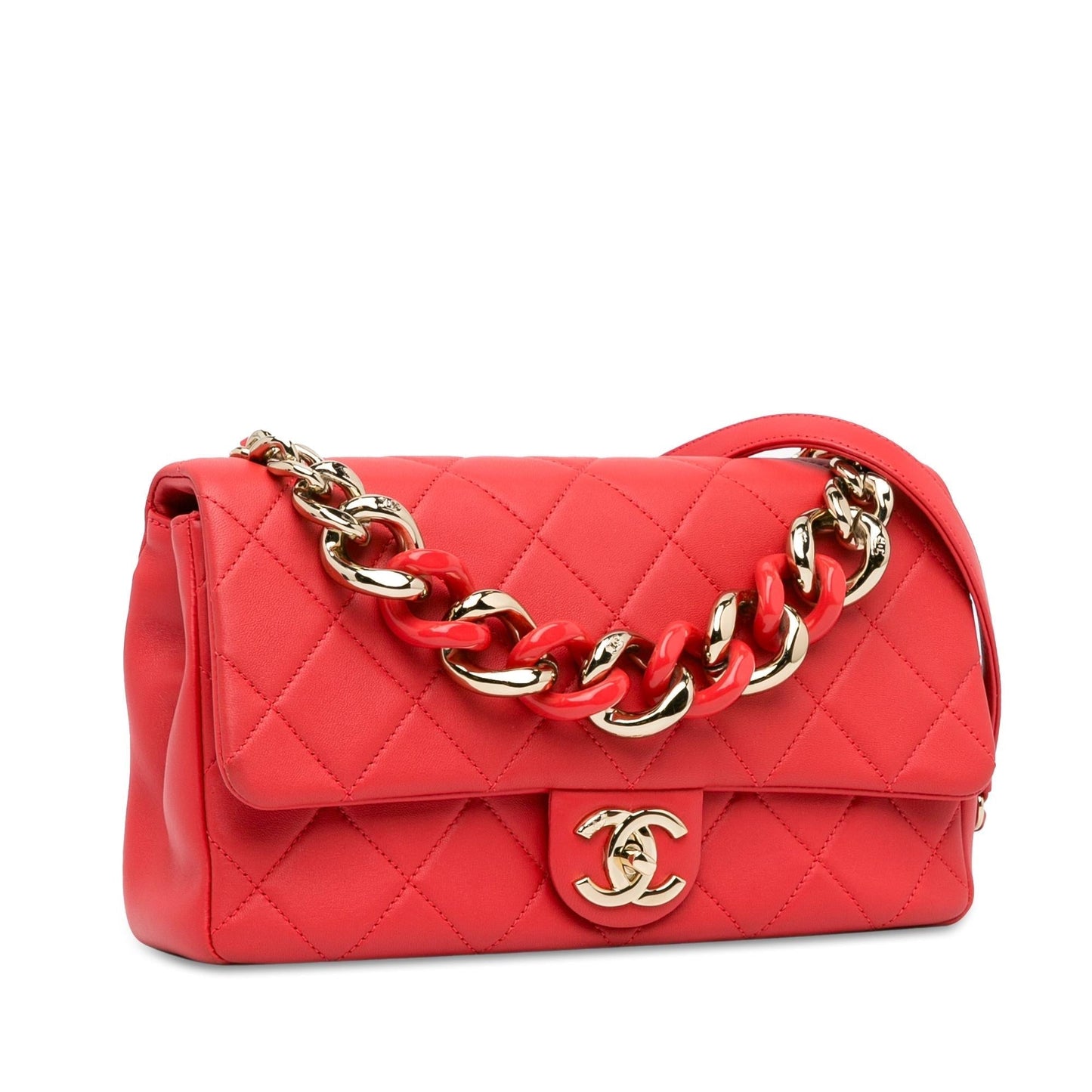 Chanel Small Lambskin Elegant Chain Single Flap (SHG-SDFYLG) Shoulder Bag