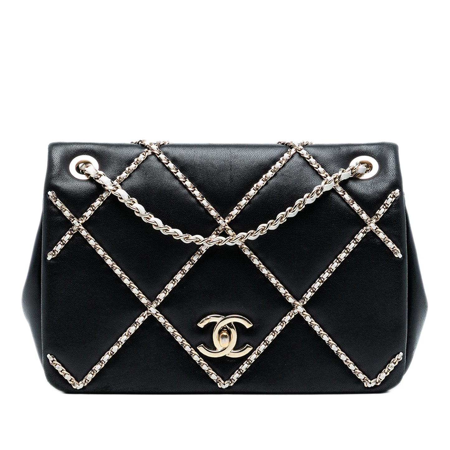 Chanel Small Lambskin Entwined Chain Flap