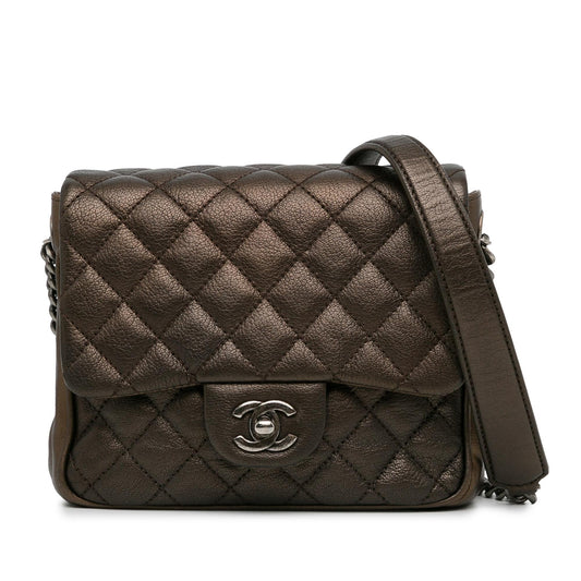 Chanel Small Metallic Goatskin Rock in Rome Flap (SHG-U8bYRV) Crossbody