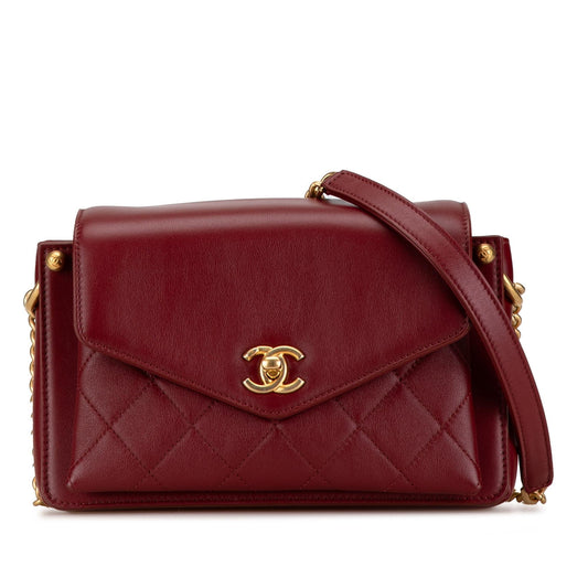 Chanel Small Quilted Calfskin CC Envelope Flap (SHG-xMFOWi) Crossbody
