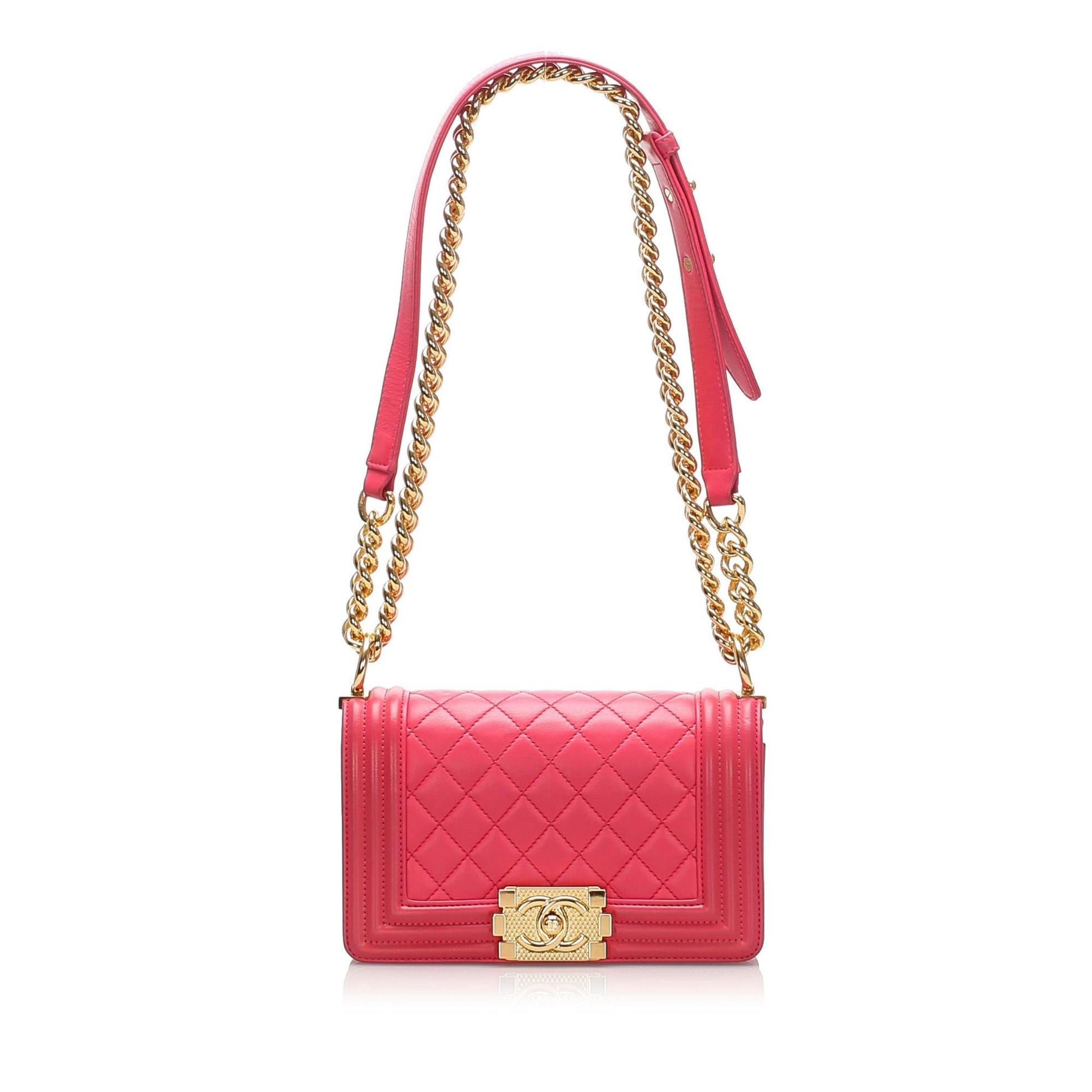 Chanel Small Quilted Lambskin Boy Bag (SHG-sr5fAL)