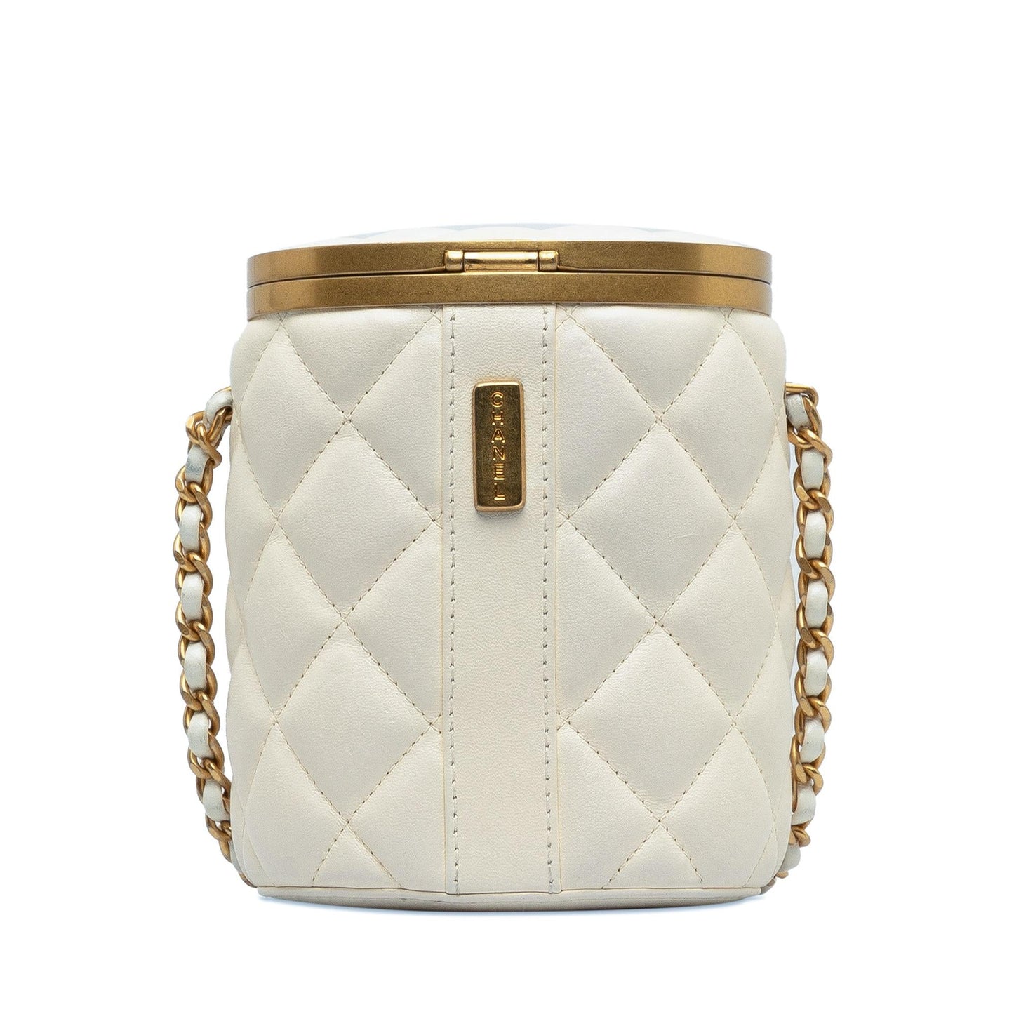 Chanel Small Quilted Lambskin Crown Box Bag (SHG-GuyXwC)
