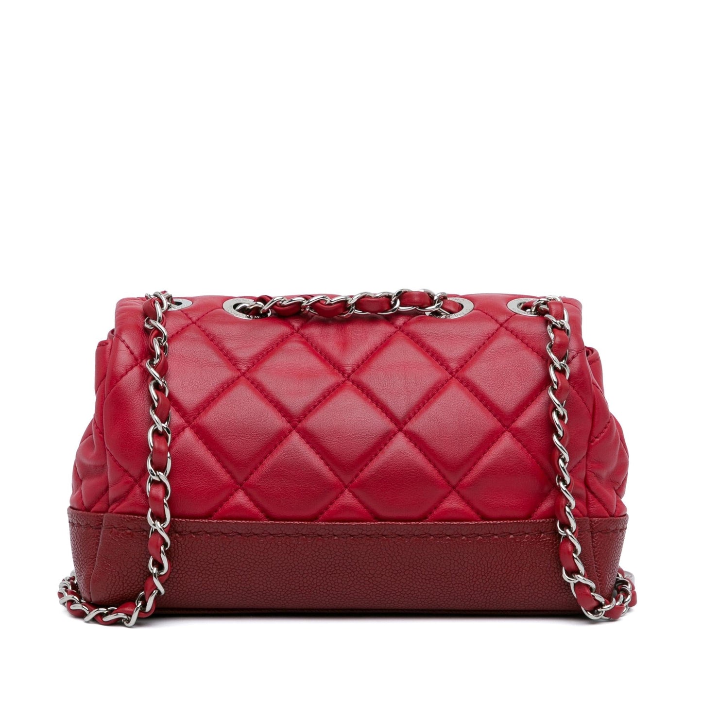 Chanel Small Quilted Lambskin and Caviar Bi Coco Flap (SHG-Vfboid) Crossbody