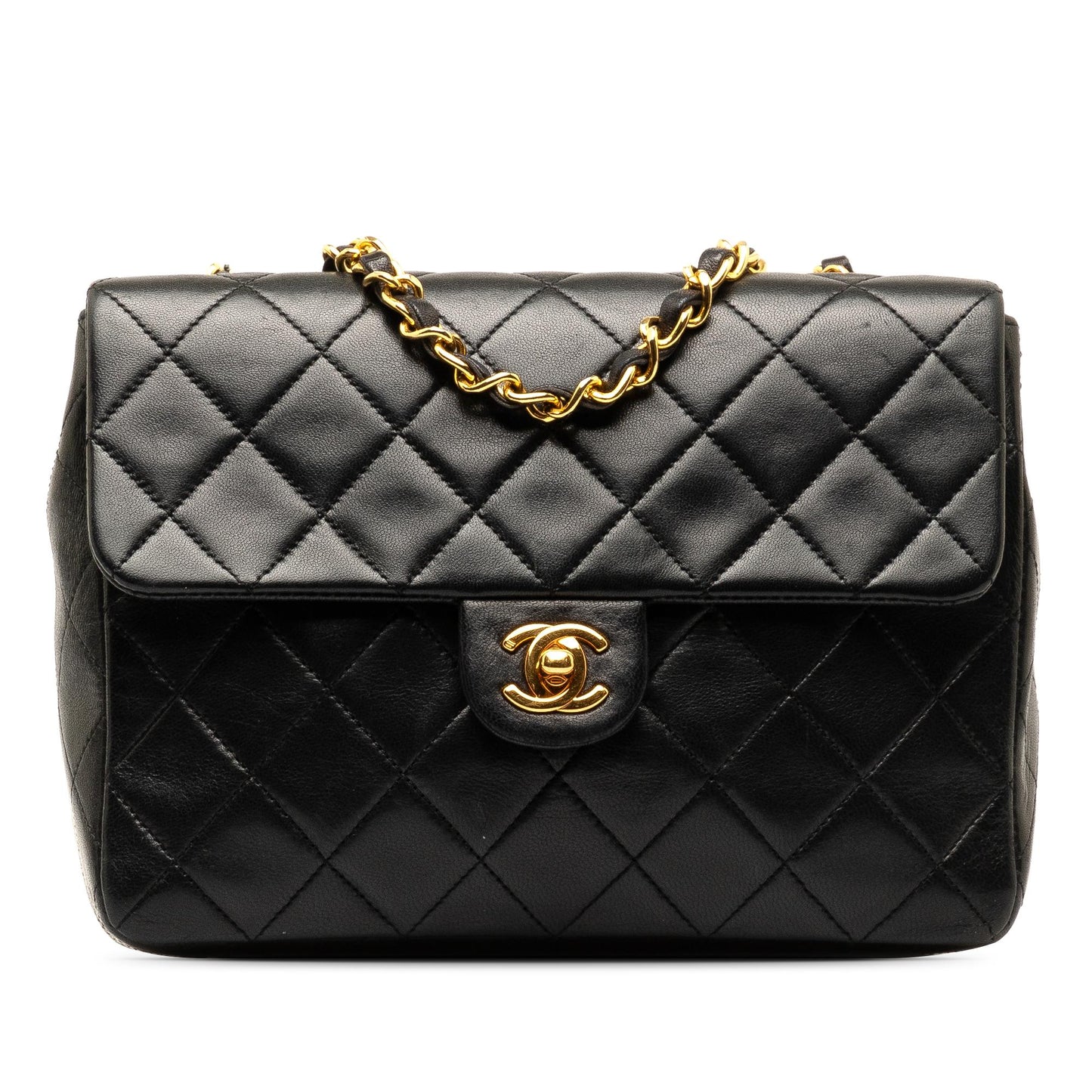 Chanel Square Classic Quilted Lambskin Flap (SHG-UItkKW) Crossbody