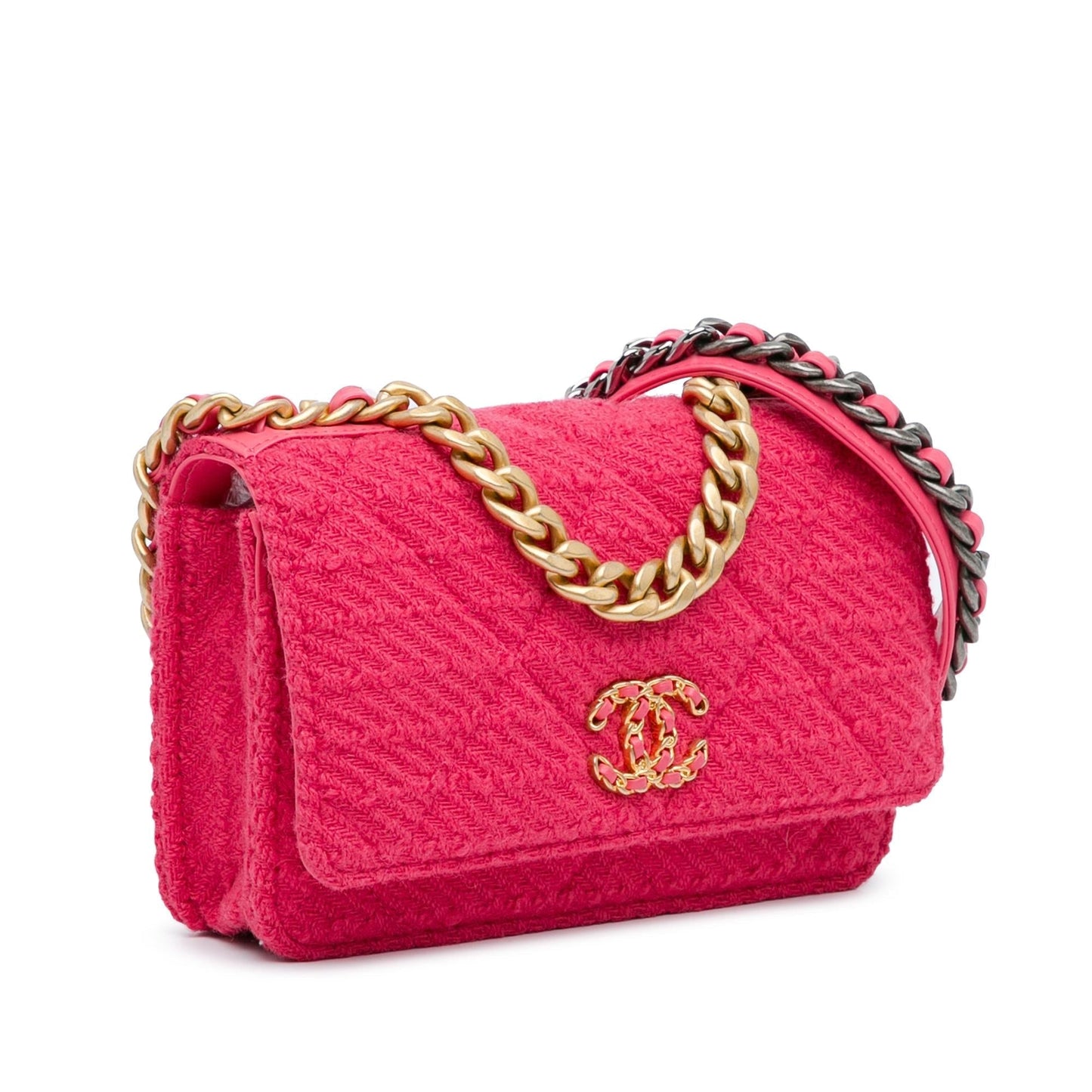 Chanel Tweed 19 Wallet On Chain (SHG-foUaPL) Crossbody