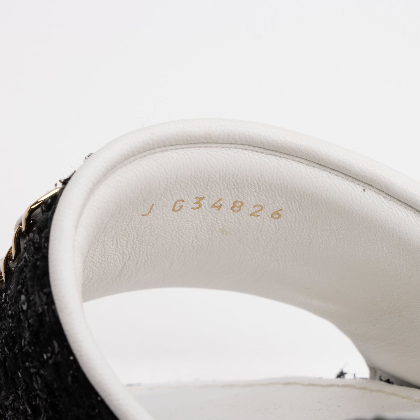 Chanel Tweed Cork CC Chain Slide Sandals - Size 7 / 37 (SHF-qq7zL1)