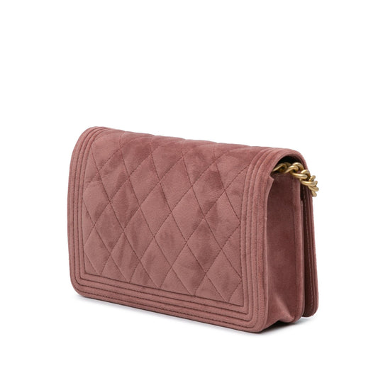 Chanel Velvet Boy Wallet On Chain Crossbody