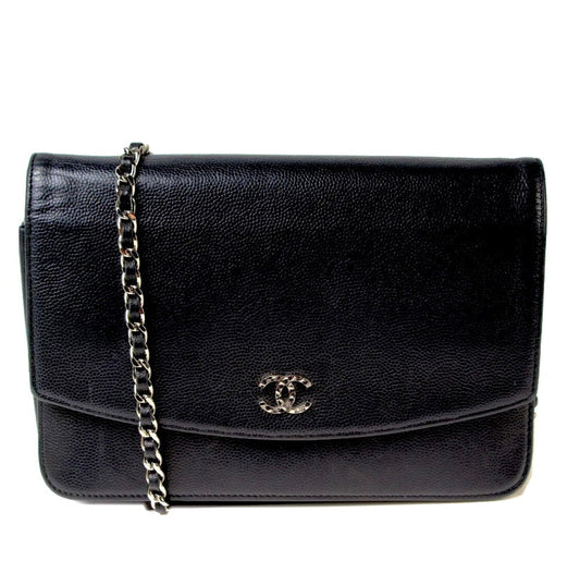 CHANEL CC TIMELESS CAVIAR WALLET ON CHAIN Crossbody