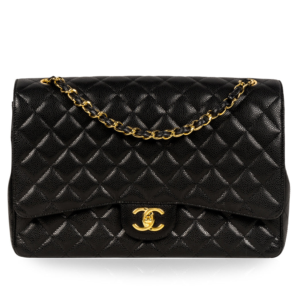 Chanel Classic Flap Bag Maxi - Caviar - Black - GHW