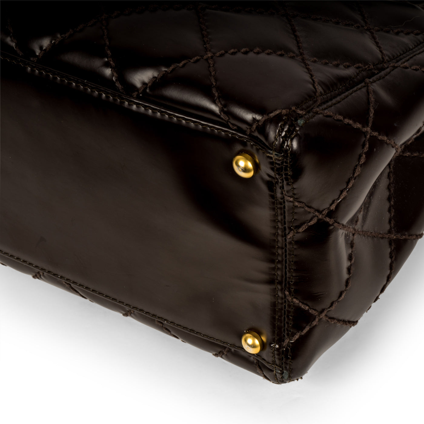 Chanel Shopping Tote Patent - Dark Brown