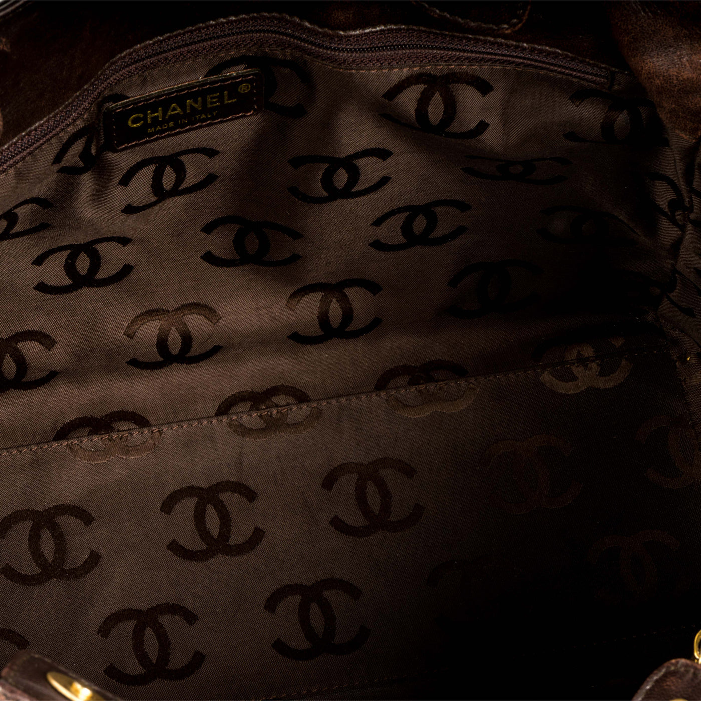 Chanel Shopping Tote Patent - Dark Brown