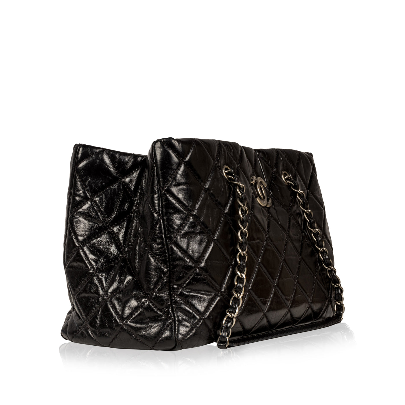 Chanel Distressed Leather Shoulder Bag