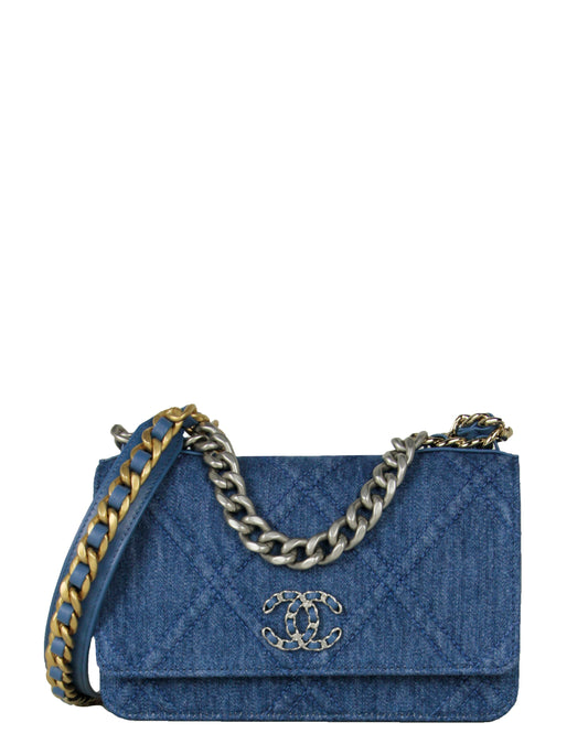 Chanel 2022 Quilted 19 WOC Crossbody Bag