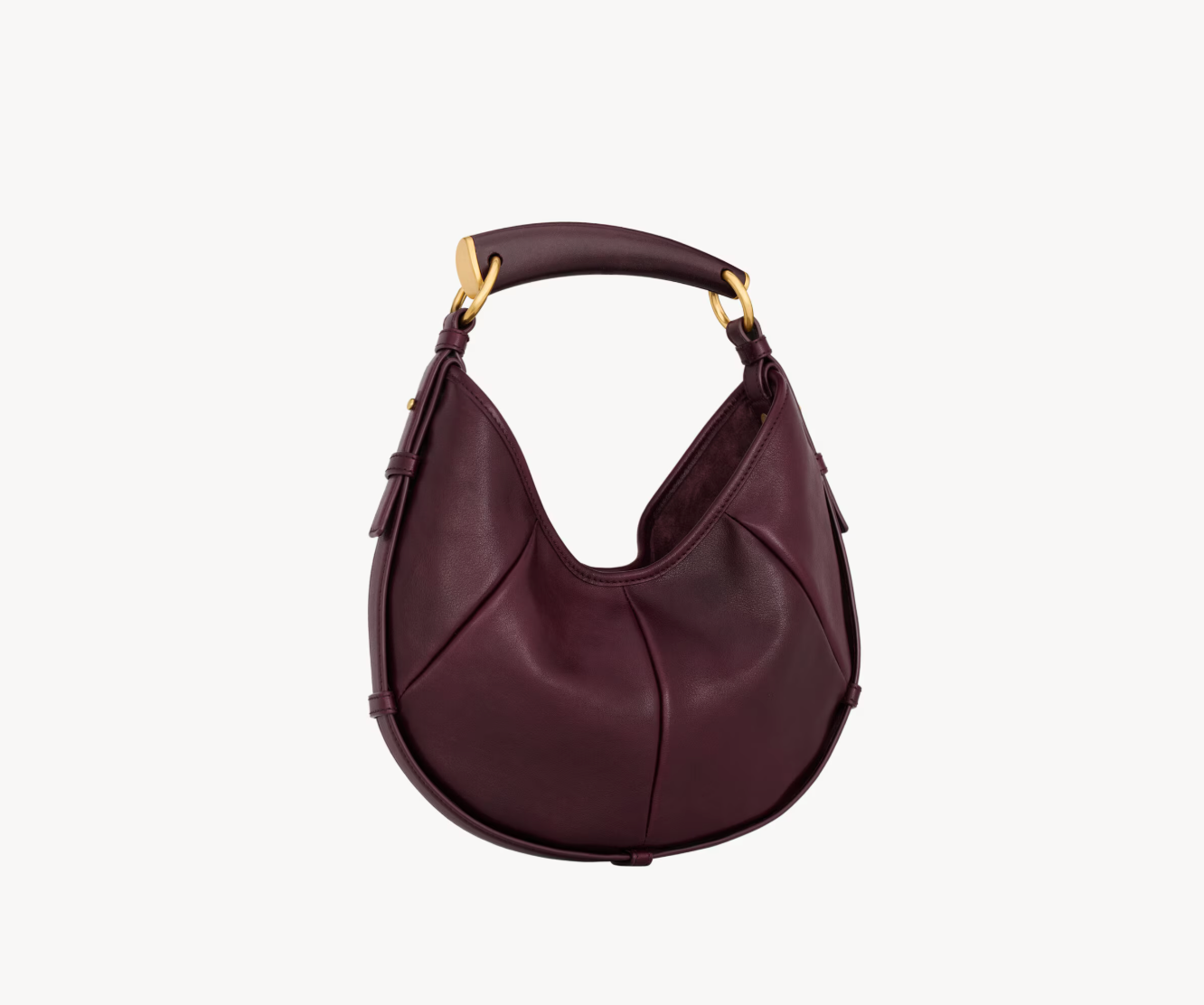 Chloé Bracelet Hobo Leather Shoulder Bag Burgundy