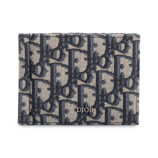 Christian 2021 Dior Oblique Wallet with Bill Clip
