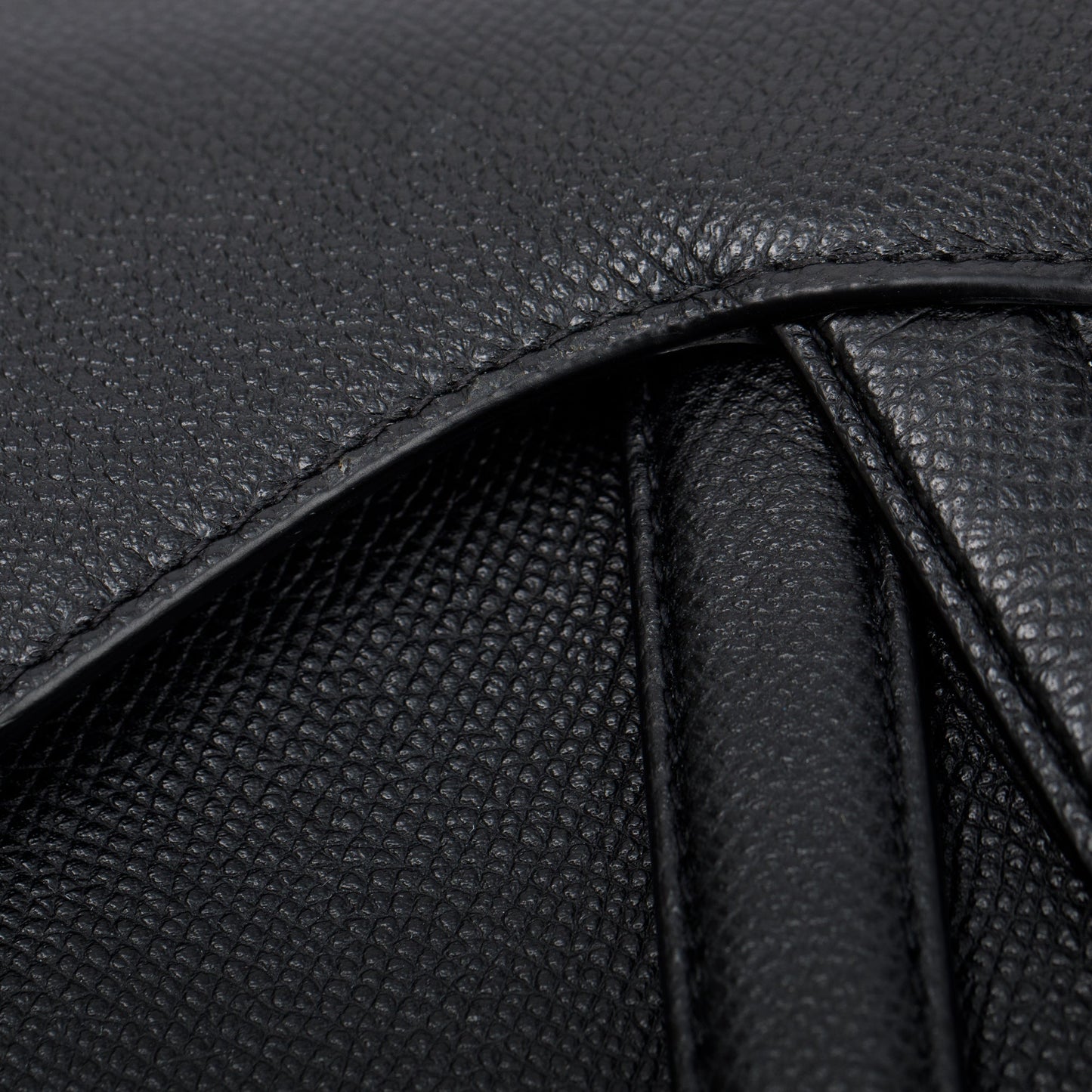 Christian Dior 2020 Black Calfskin Leather Mini Saddle Bag