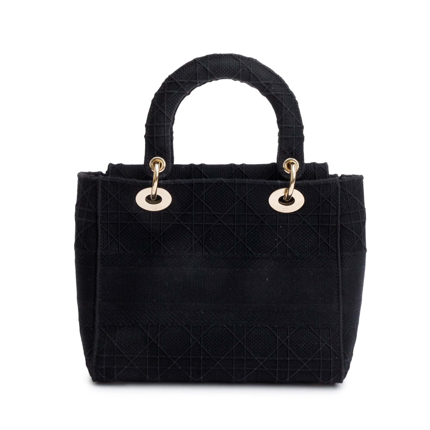 Christian Dior 2020 Black Toile De Jouy Embroidery Medium Lady D-Lite Bag