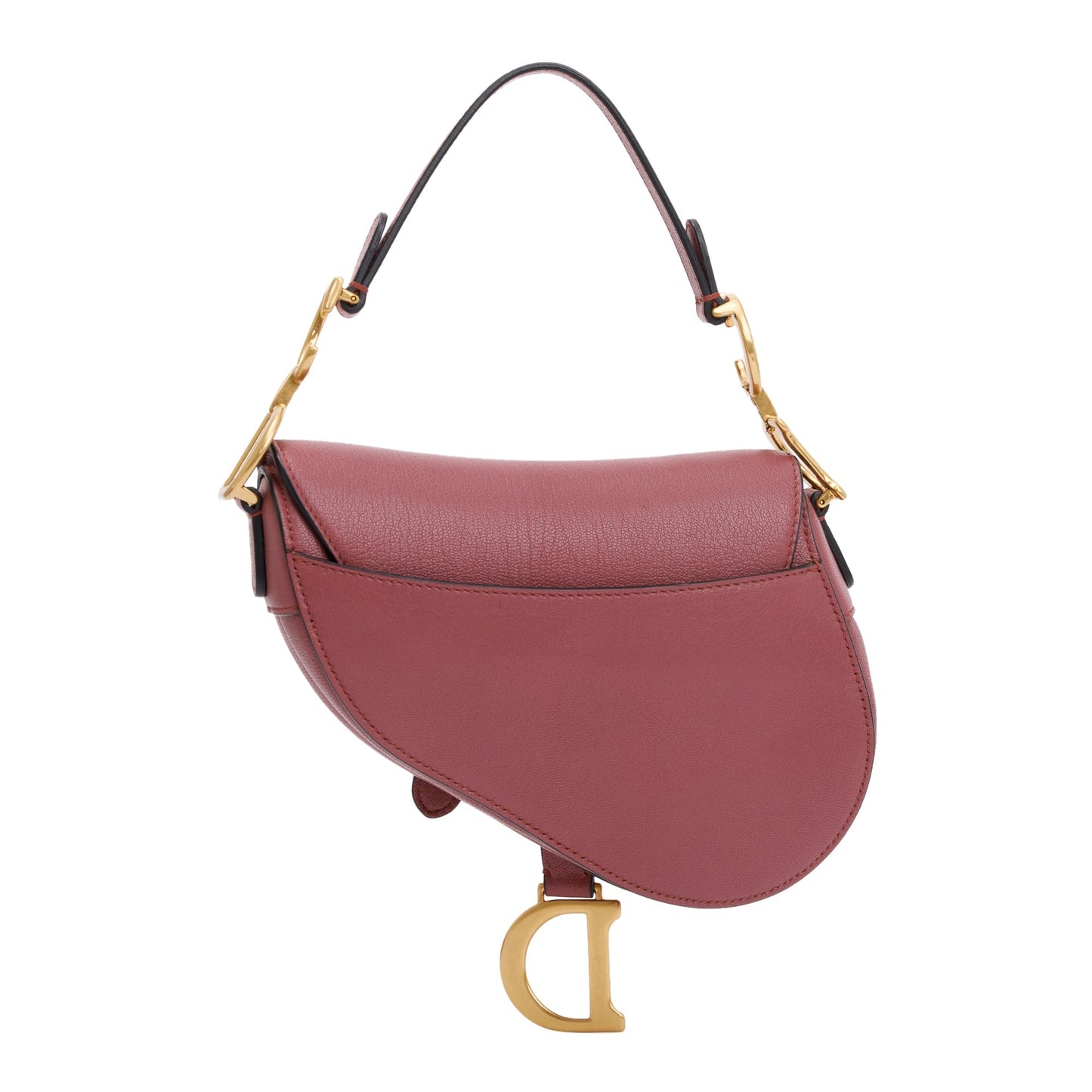 Christian Dior 2020 Pink Calfskin Leather Mini Saddle Bag