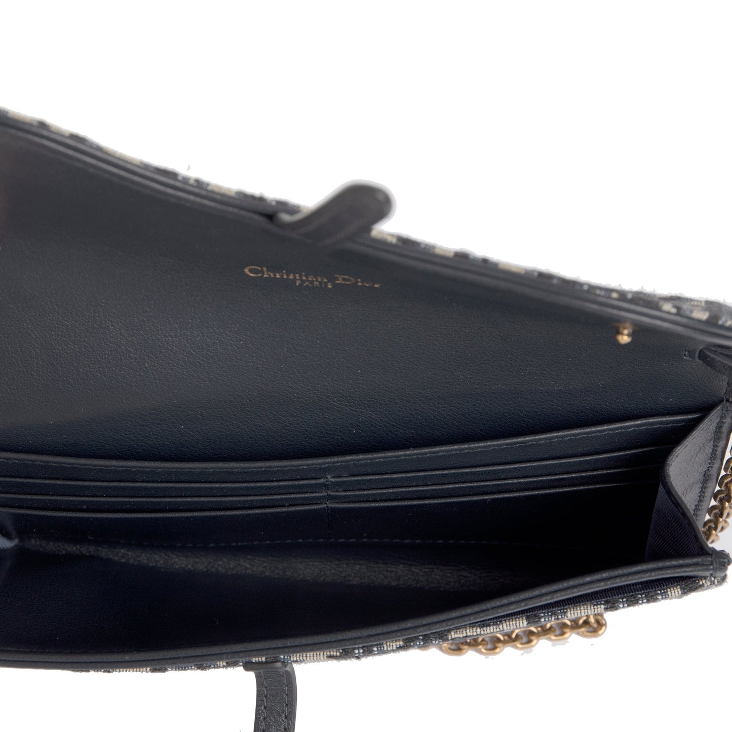 Christian Dior 2021 Oblique Saddle Wallet on Chain