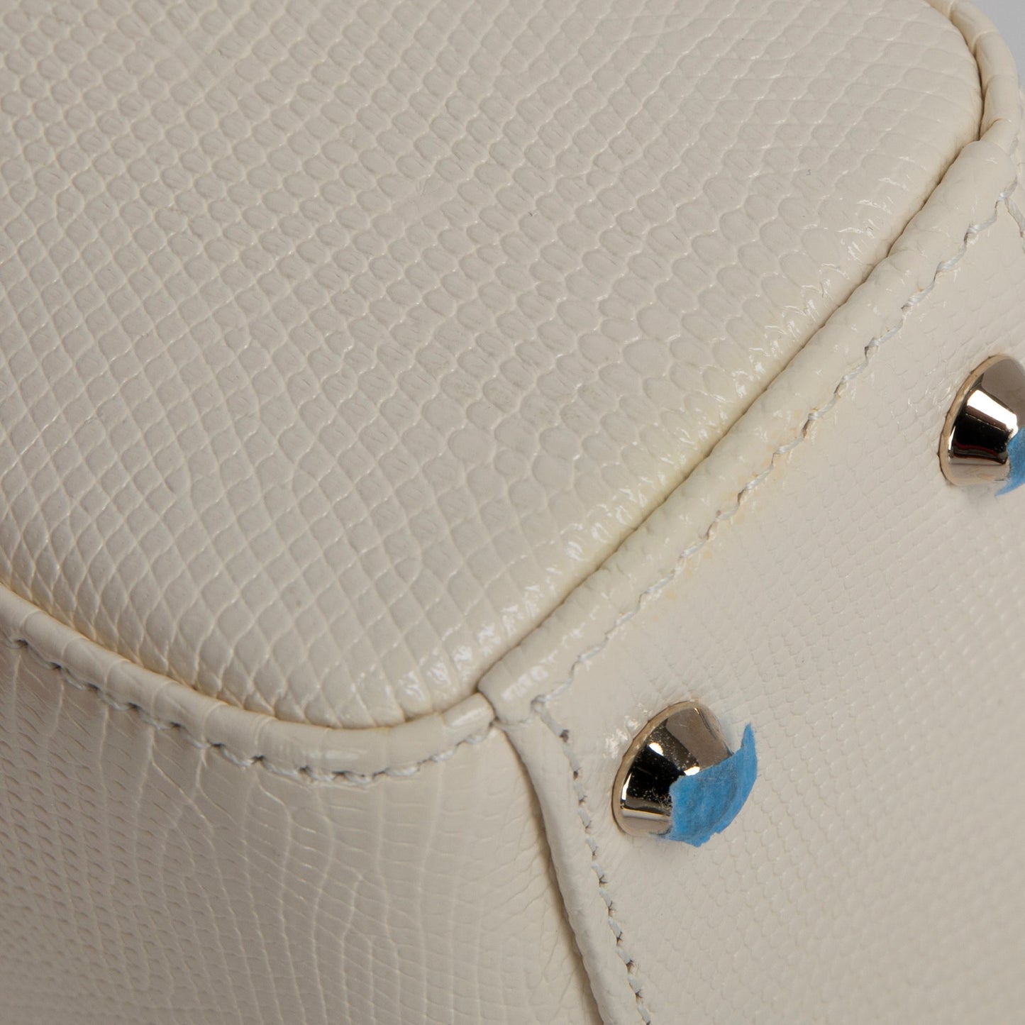 Christian Dior 2021 White Lizard Mini Lady Dior Bag