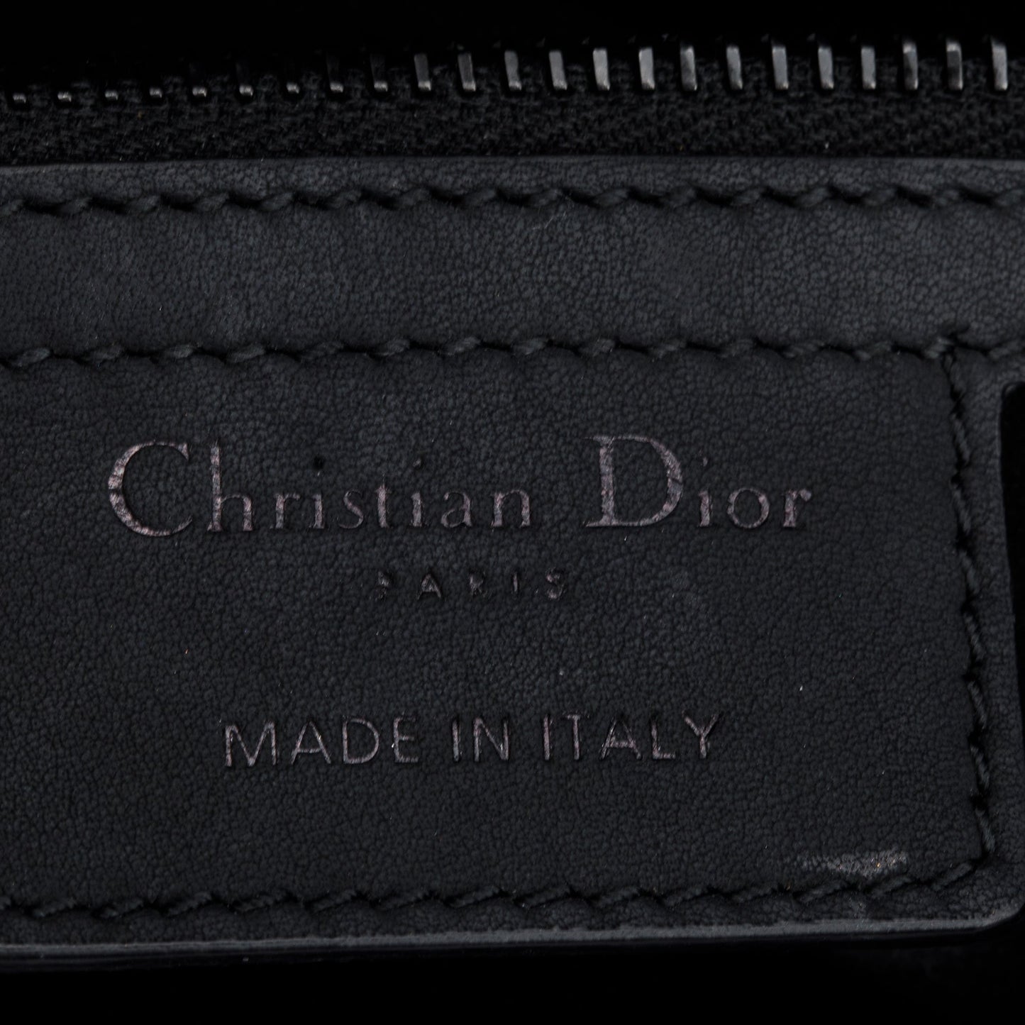 Christian Dior 2022 Black Ultramatte Calfskin Leather Medium Saddle Bag