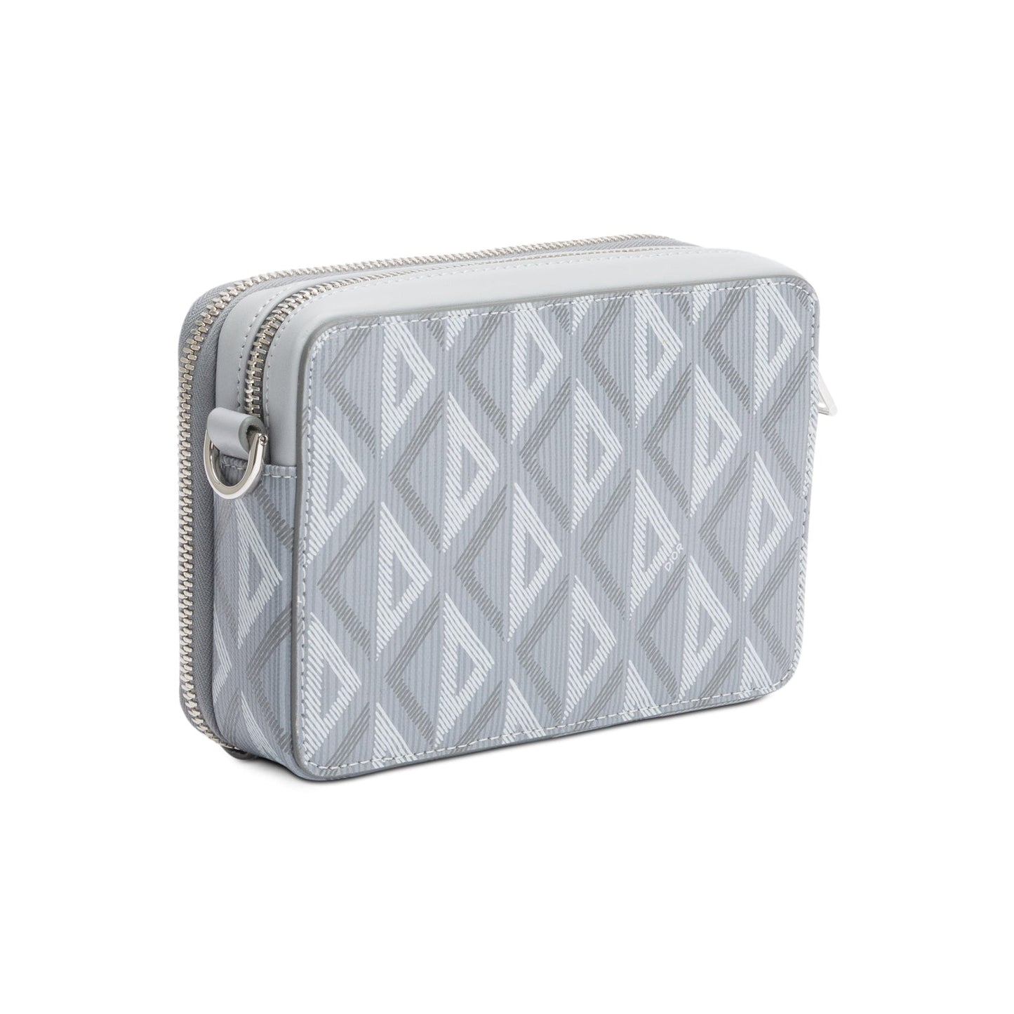 Christian Dior 2023 Grey CD Diamond Coated Canvas Crossbody Pouch
