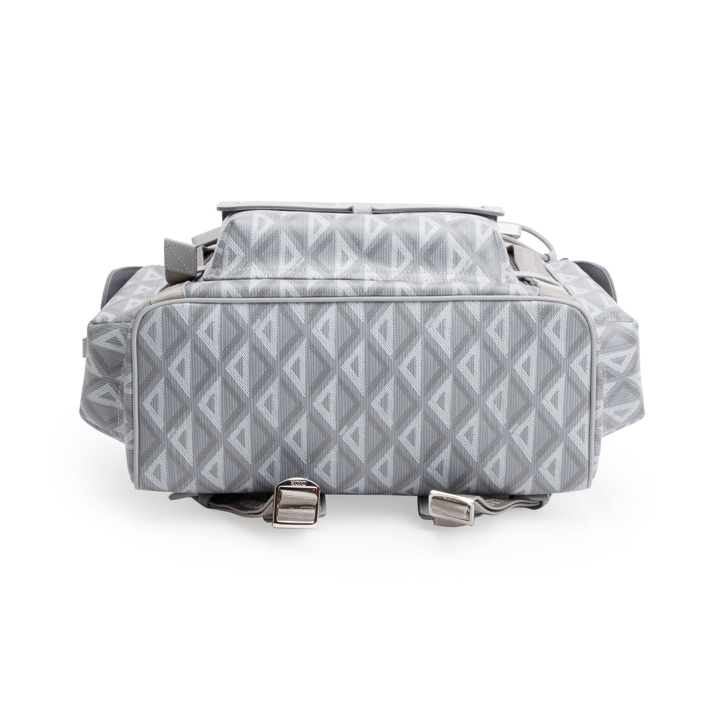 Christian Dior 2023 Grey Diamond Canvas Hit The Road Backpack