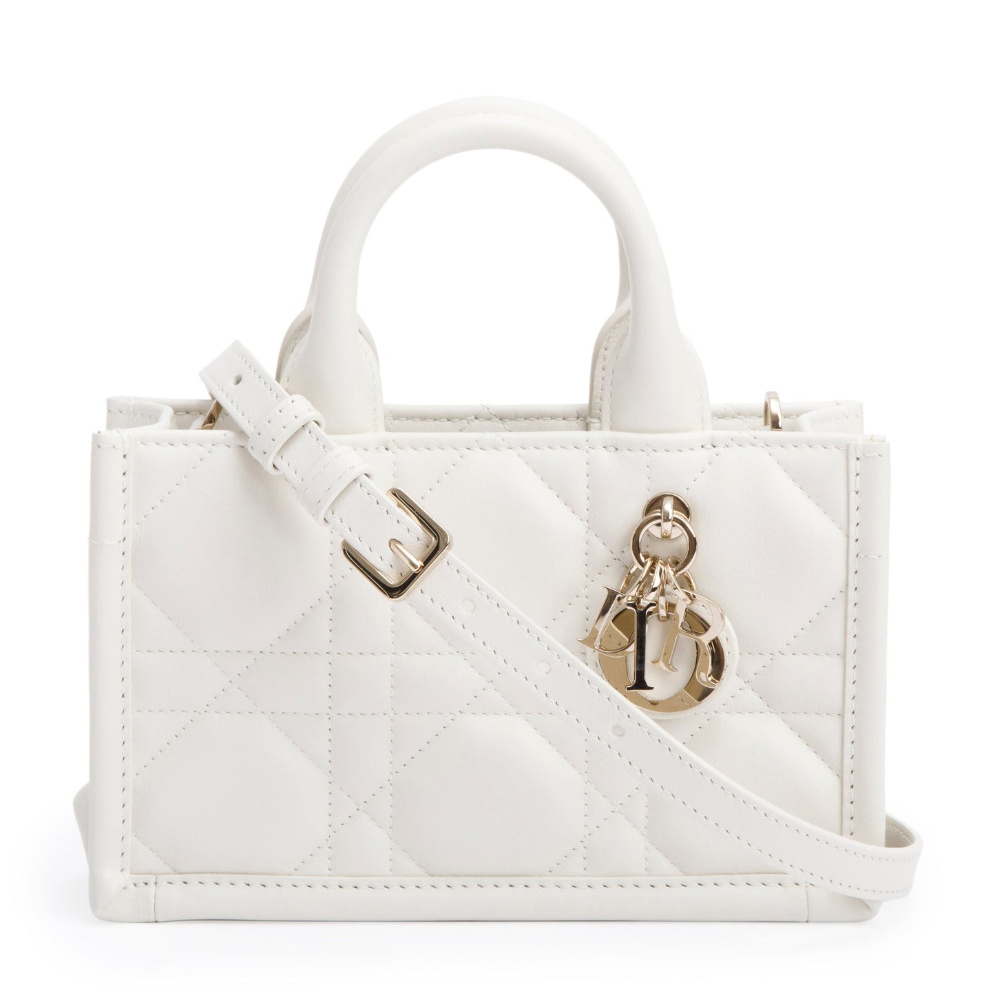 Christian Dior 2026White Macrocannage Lambskin Mini Book Tote