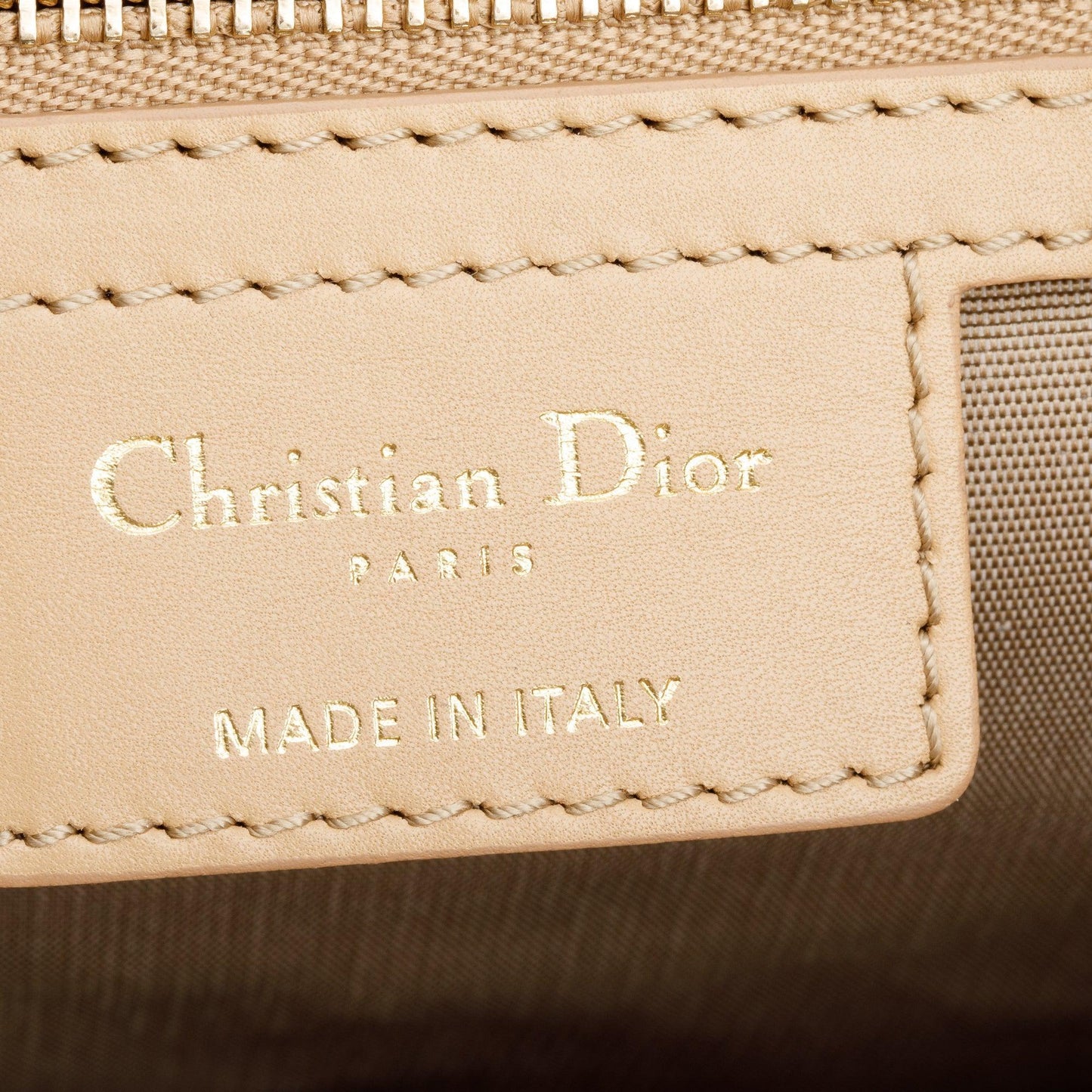 Christian Dior Beige Cannage Panarea Shopping Tote