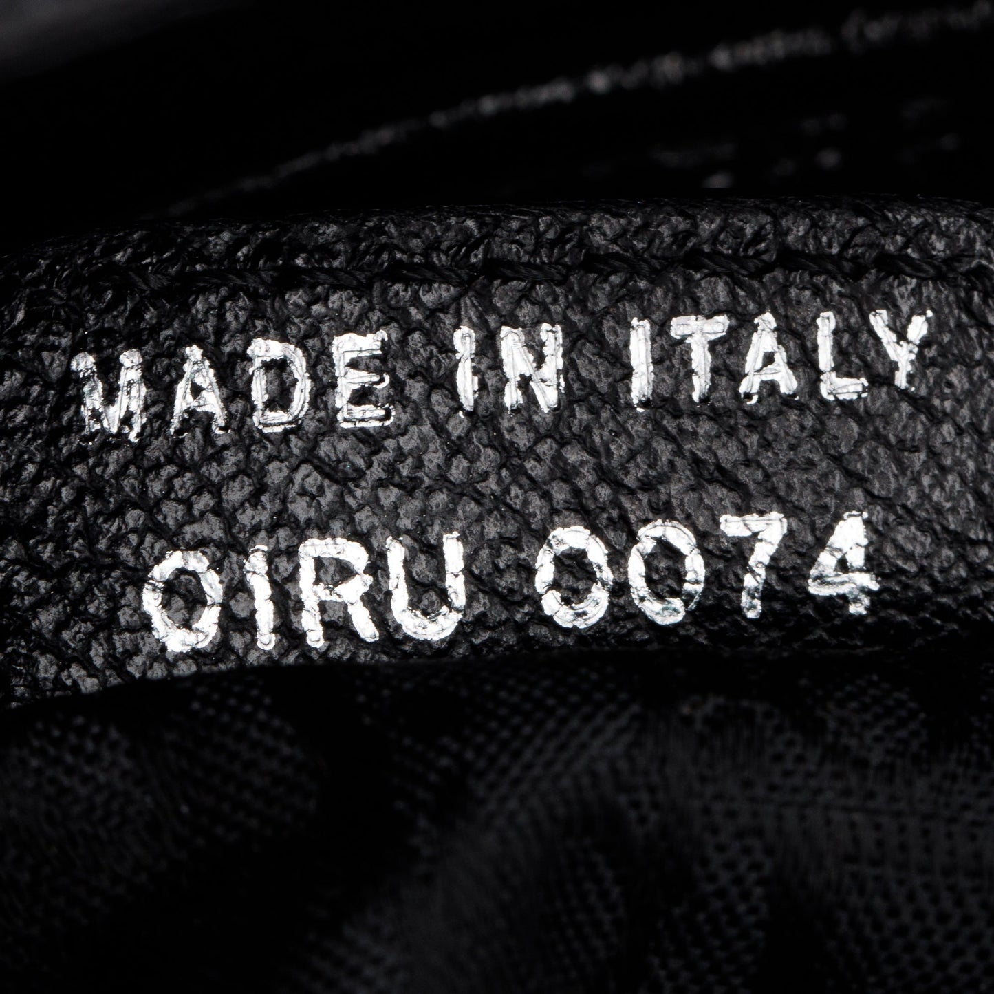 Christian Dior Black Grained Calfskin Leather Saddle Bag