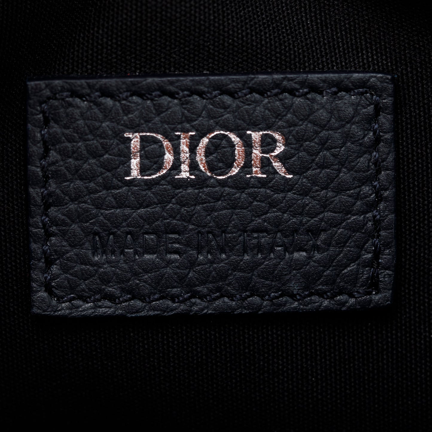 Christian Dior Black Oblique Jacquard Saddle Pouch