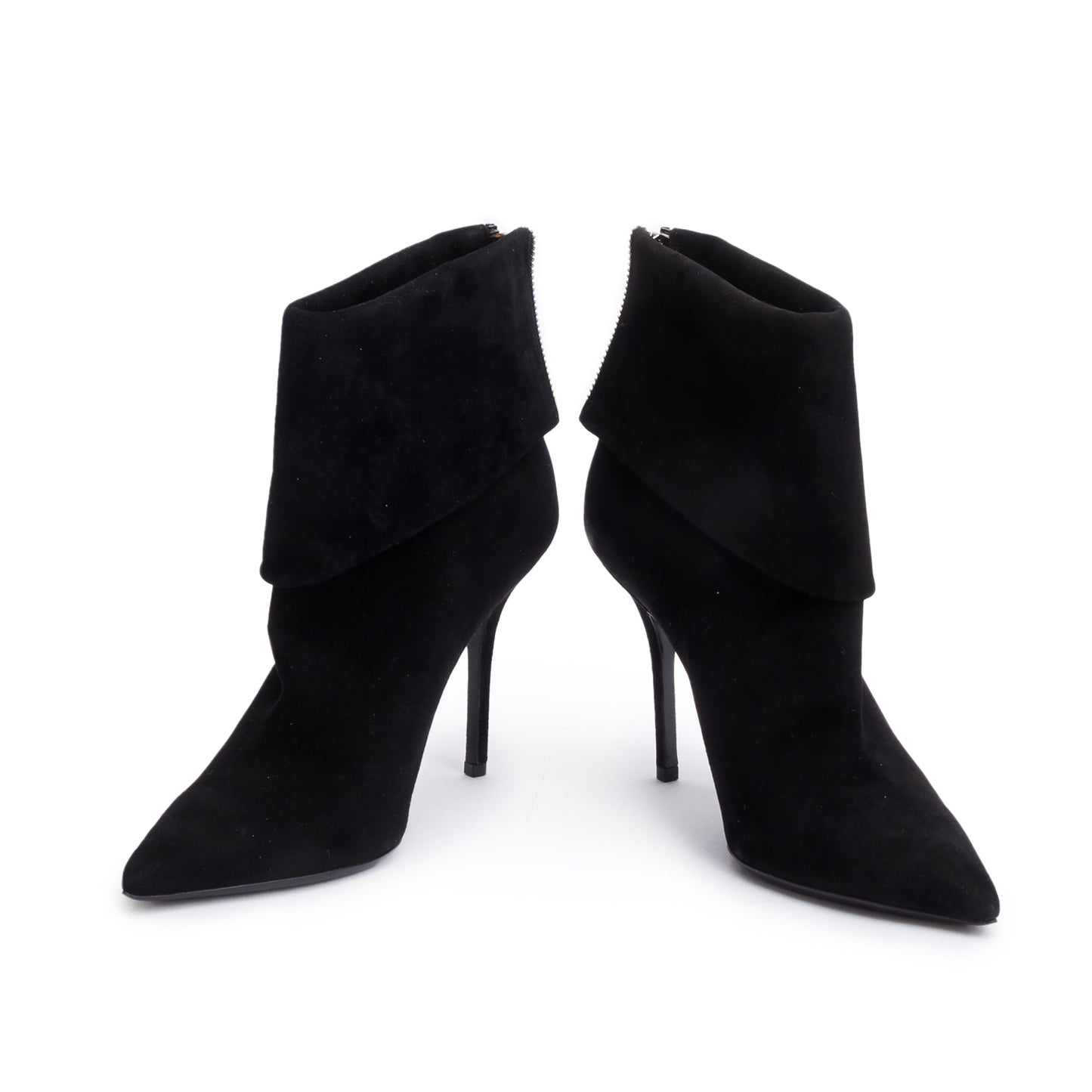 Christian Dior Black Suede Reverso Ankle Boots, Size 37