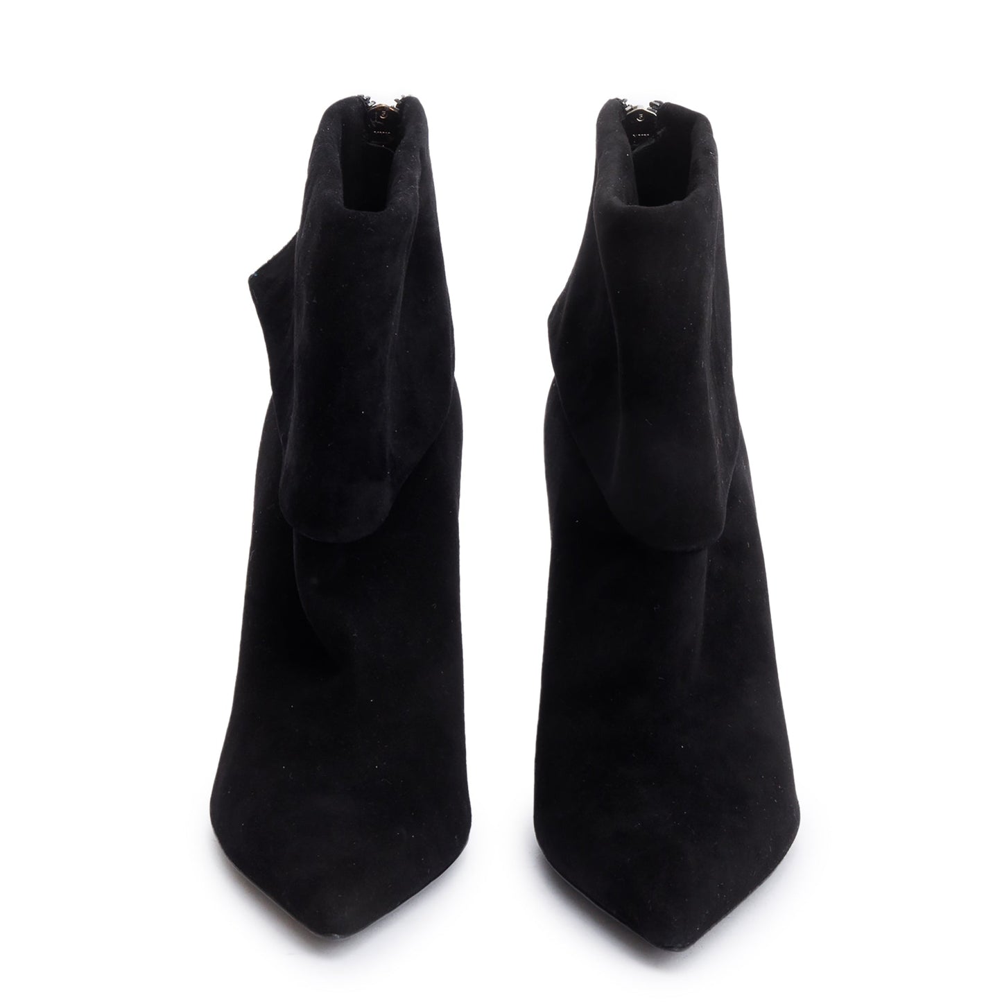 Christian Dior Black Suede Reverso Ankle Boots, Size 37