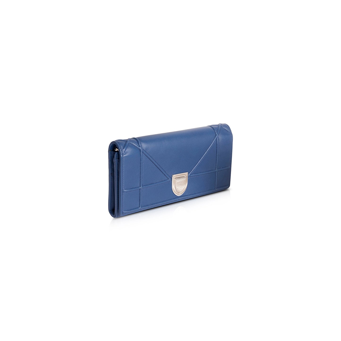 Christian Dior Blue Diorama Wallet on Chain