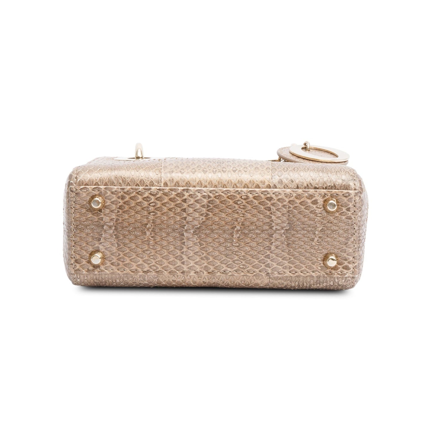 Christian Dior Brown Python Mini Lady Dior Bag
