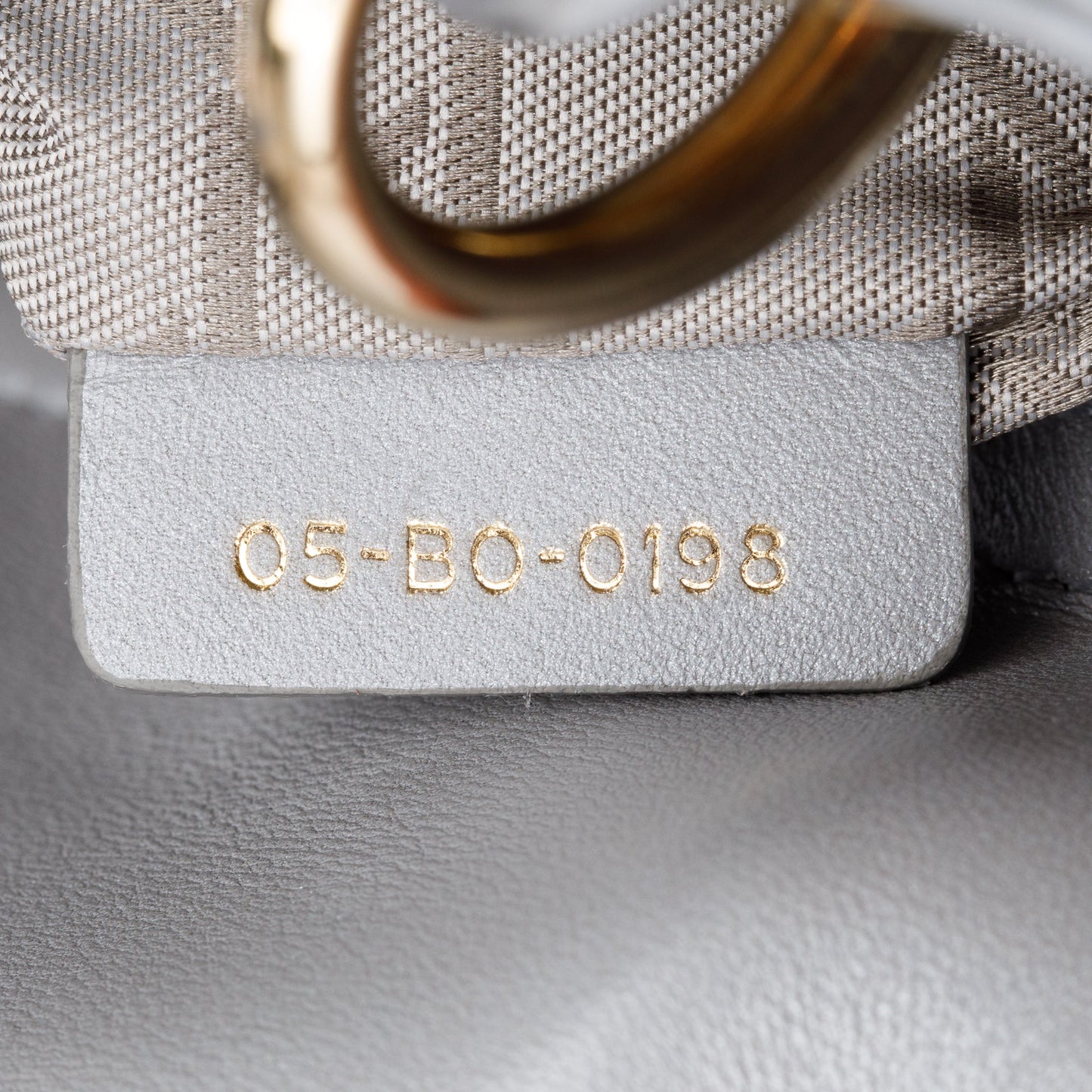 Christian Dior Grey Cannage Leather Mini Lady Dior Bag