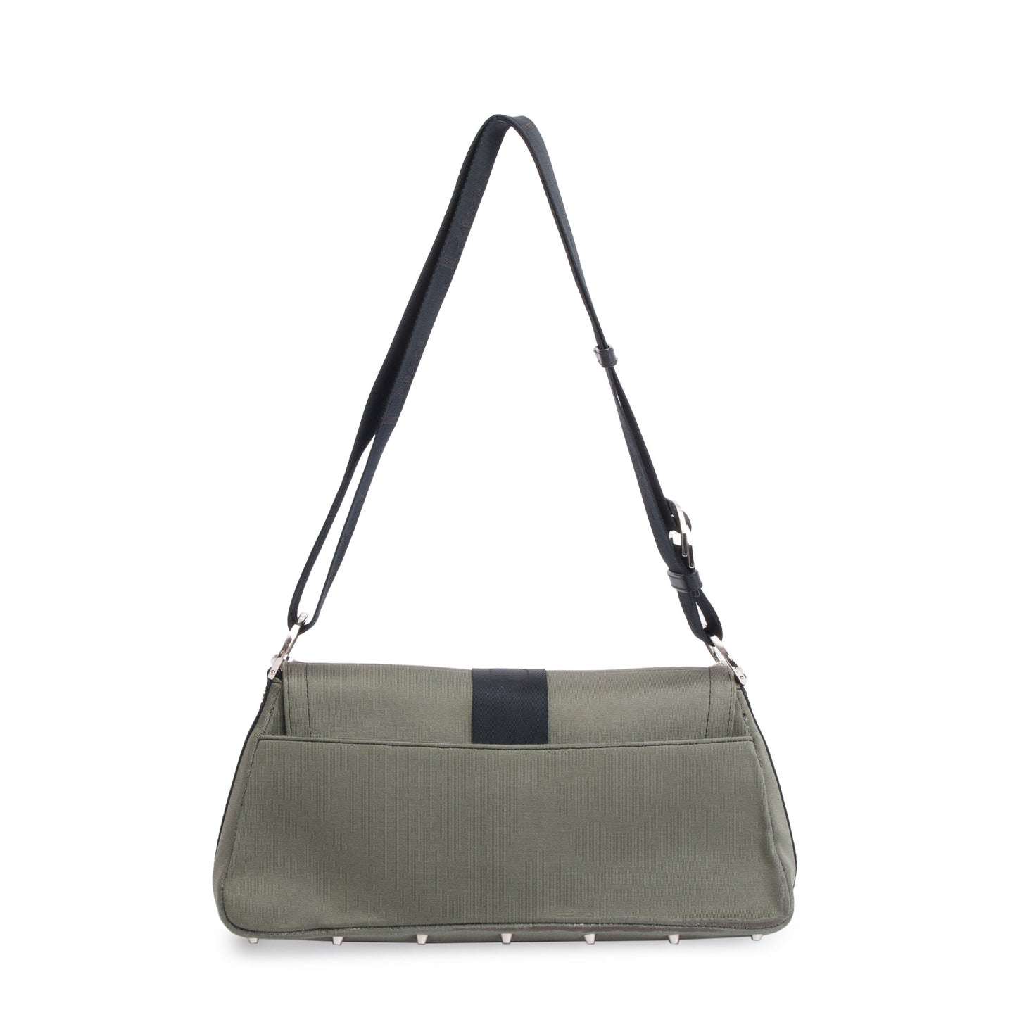 Christian Dior Grey Canvas Crystal Embellished Hardcore Shoulder Bag