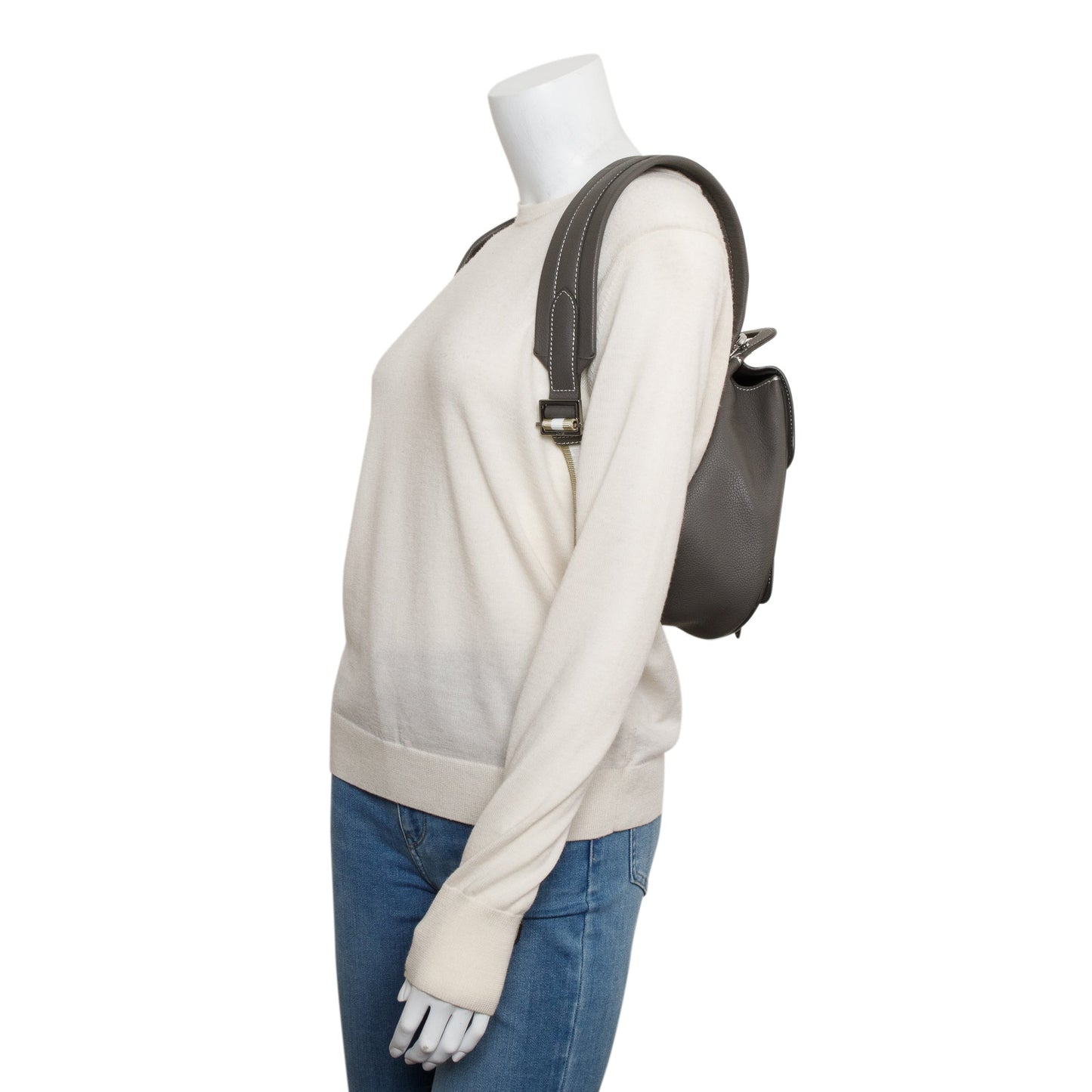 Christian Dior Grey Leather Mini Gallop Backpack