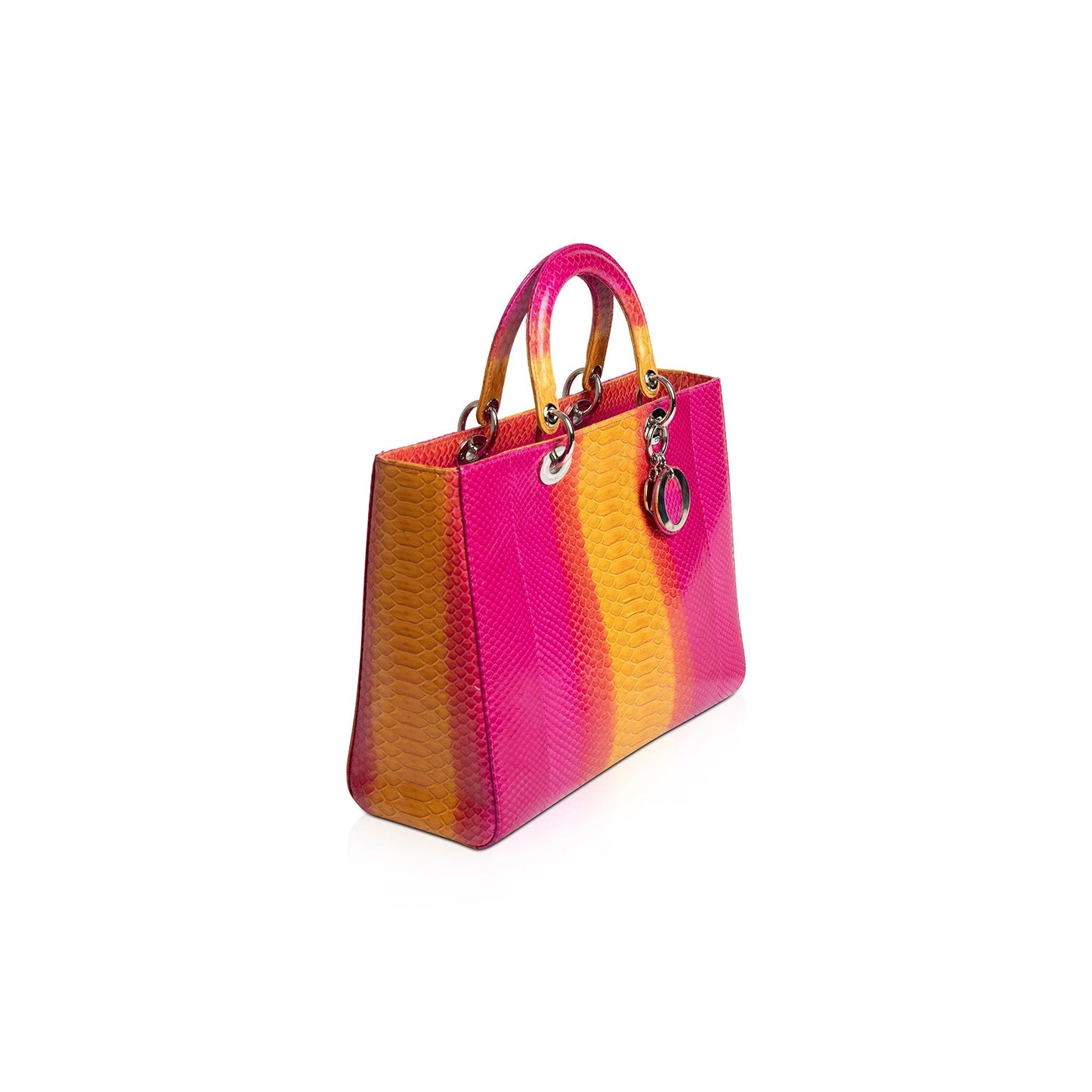 Christian Dior Large Ombre Python Lady Dior Bag