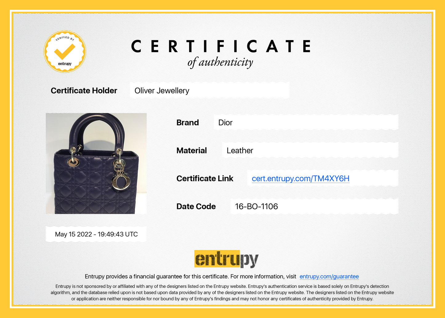 Christian Dior Medium Cannage Lambskin Lady Dior Bag