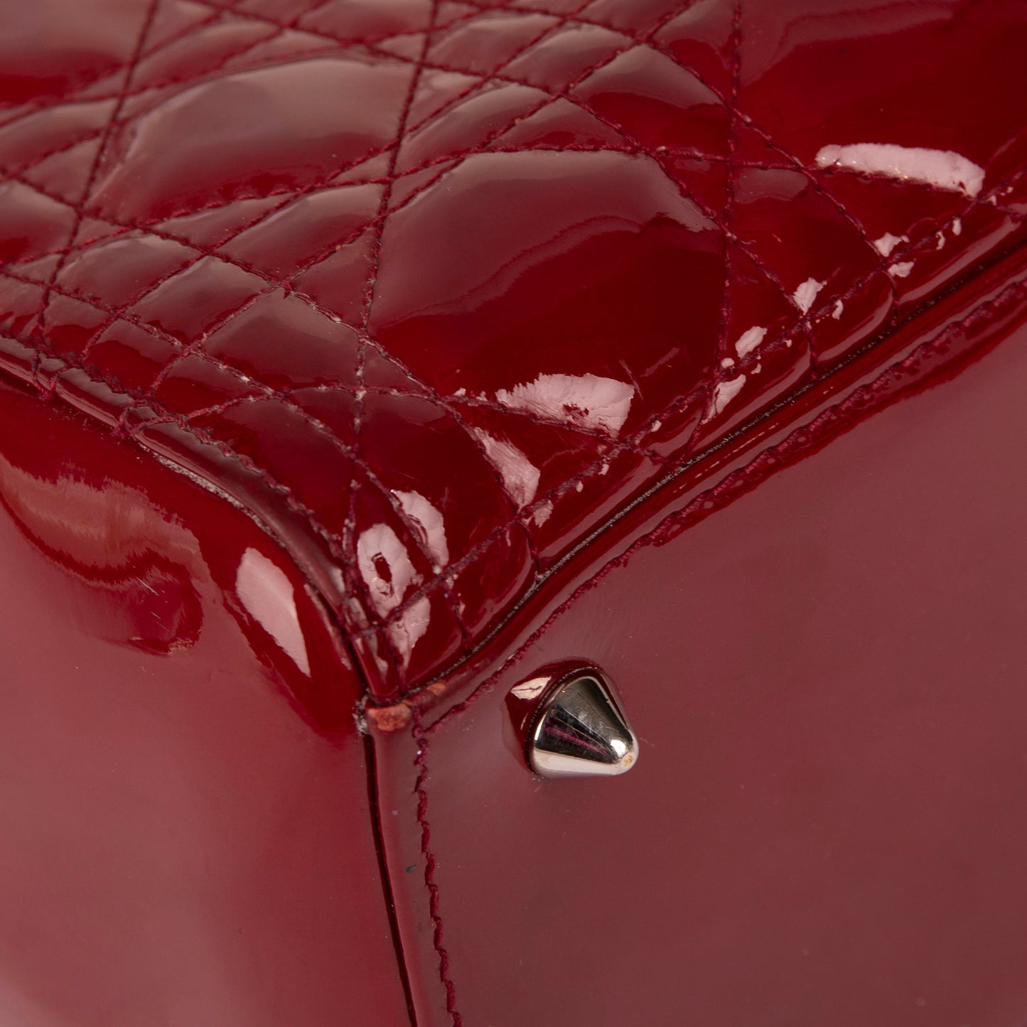Christian Dior Medium Patent Leather Lady Dior Bag