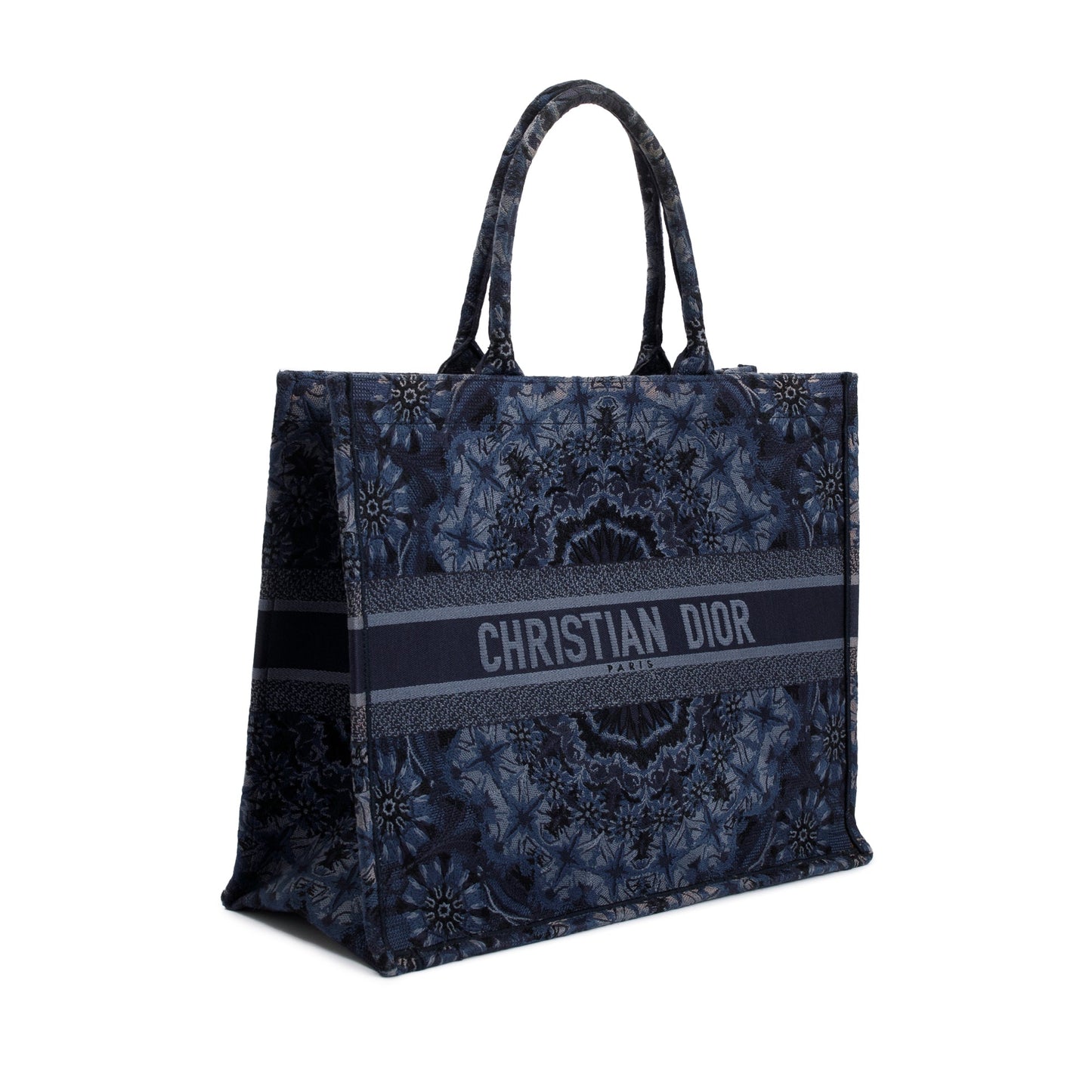Christian Dior Navy KaleiDiorscopic Embroidery Large Book Tote