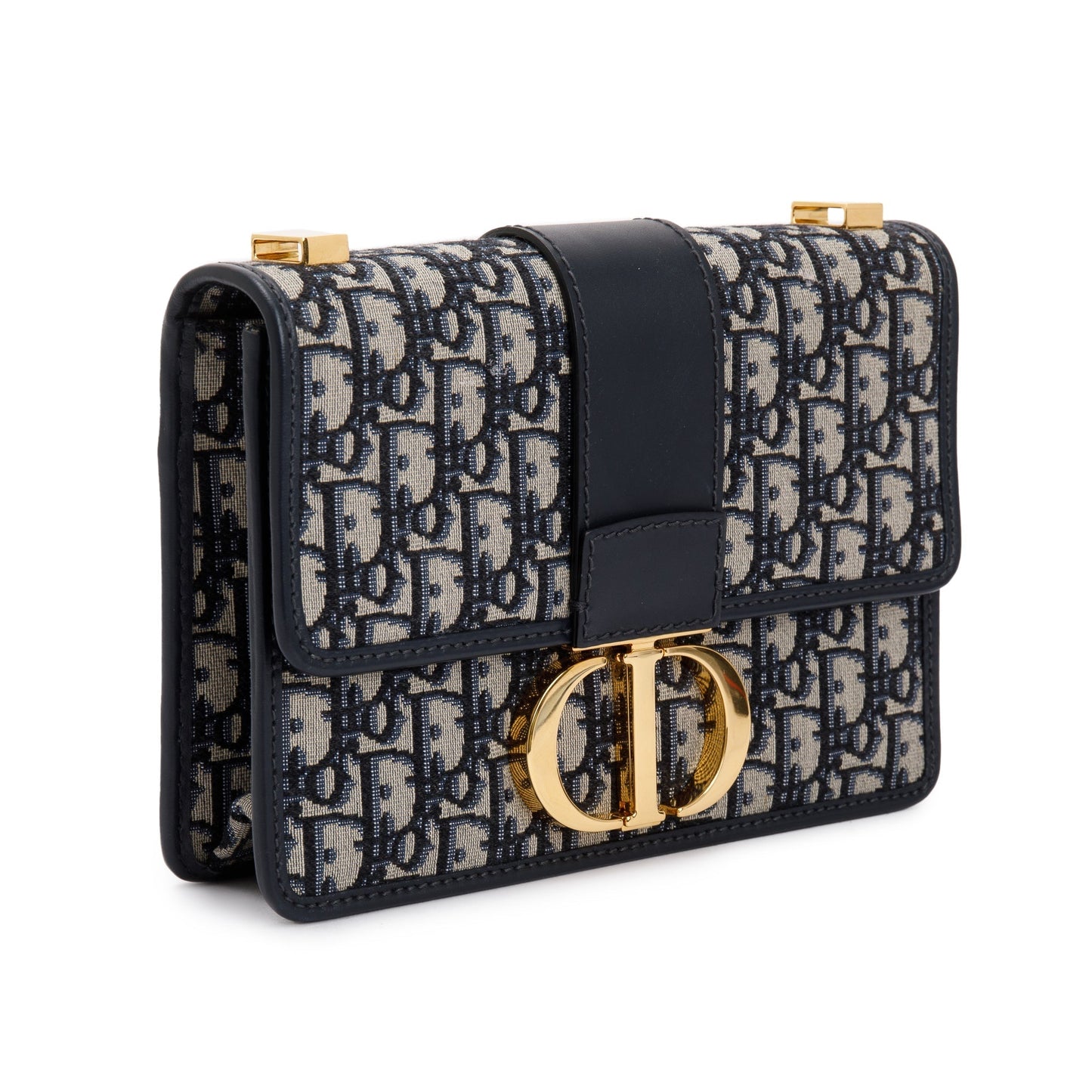 Christian Dior Navy Oblique 30 Montaigne Bag
