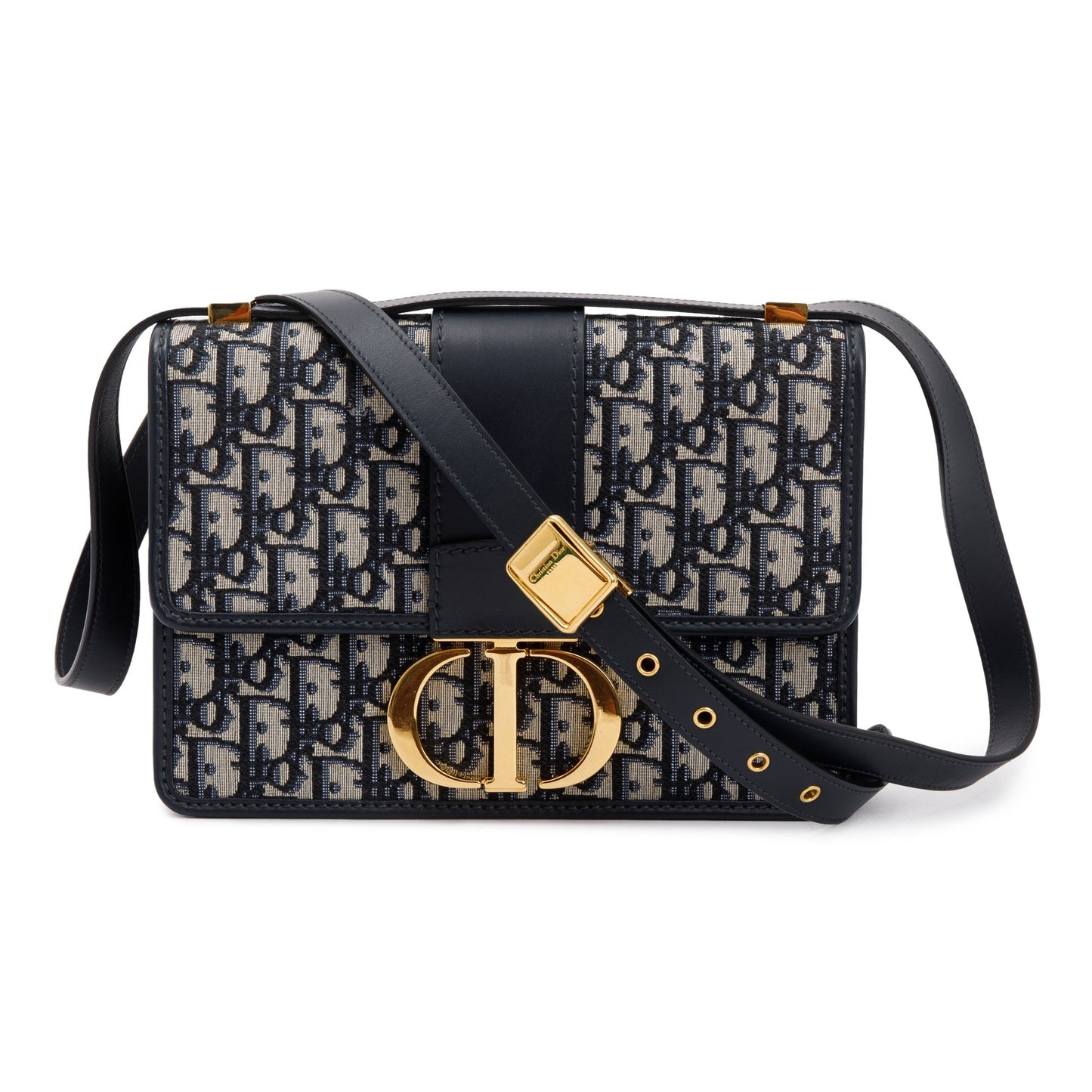 Christian Dior Navy Oblique 30 Montaigne Bag